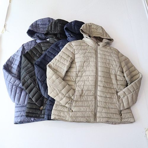 秋冬季新品女长袖棉服外套立领连帽拉链宽松时尚百搭薄款棉衣X11