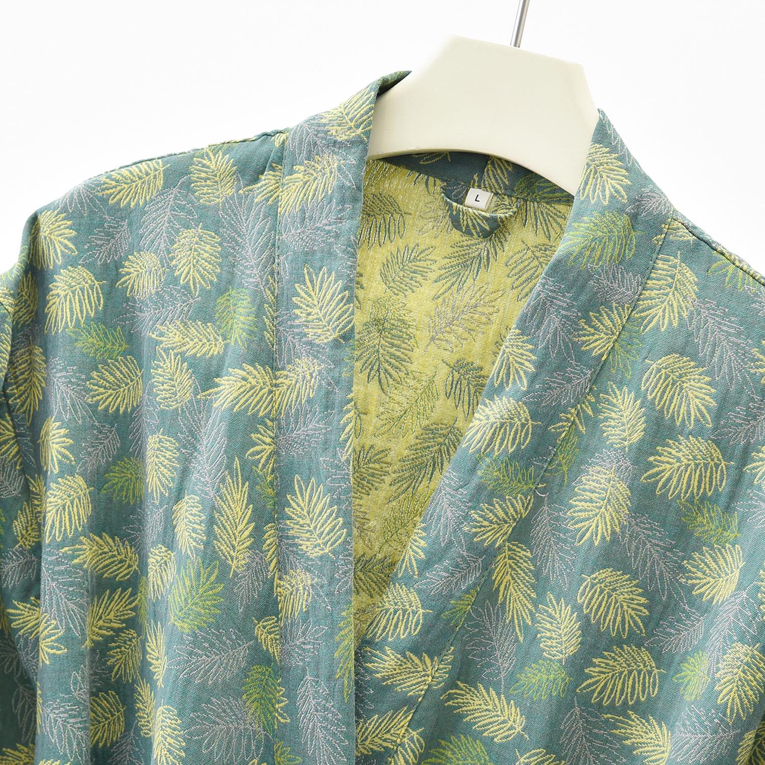 纯棉纱布浴袍情侣睡袍