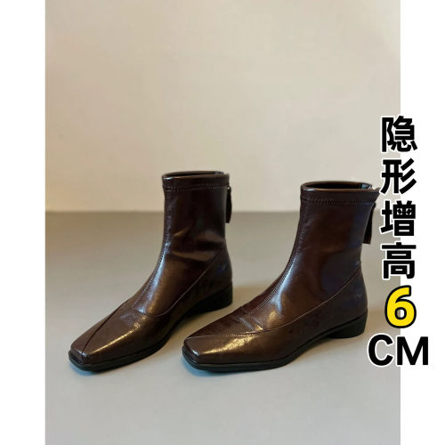 及踝百搭瘦瘦靴复古气质法式短靴