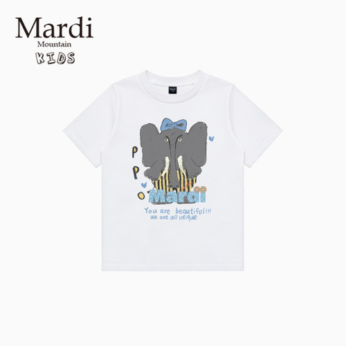 韩国新款 Mardi Mountain2026小象短袖男女中大童装纯棉洋气12