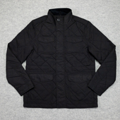 英伦高街时尚 都市 绗缝夹棉多口袋黑色修身 胸围108 薄款 棉衣外套