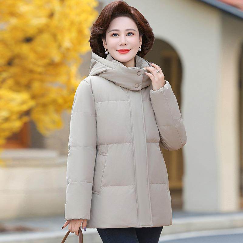 羽绒服女士秋冬高级短款百加妈厚中年搭宽松保暖鸭988绒妈外套,女装/女士精品,羽绒服,淘宝优惠券,粉丝福利购,淘宝优惠卷