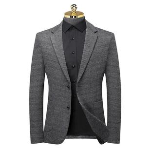 L外套中青装 秋厚冬款 616 羊毛西料西装 年男商务休闲单西便上 男士