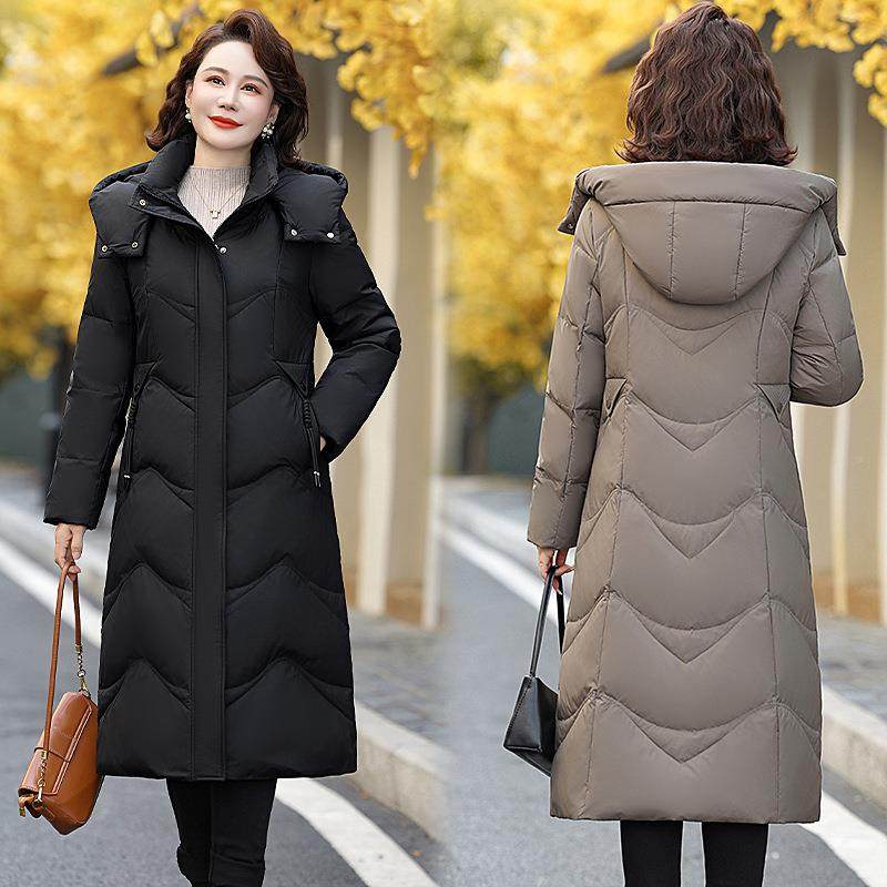 绒羽绒服A7女中款新款白鸭洋时尚气收腰修身过膝冬季保暖外长套,女装/女士精品,羽绒服,淘宝优惠券,粉丝福利购,淘宝优惠卷