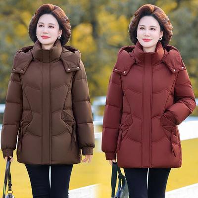 正品冬短季款中8808年羽绒服妈妈装简约舒适休闲宽松时尚女加女厚