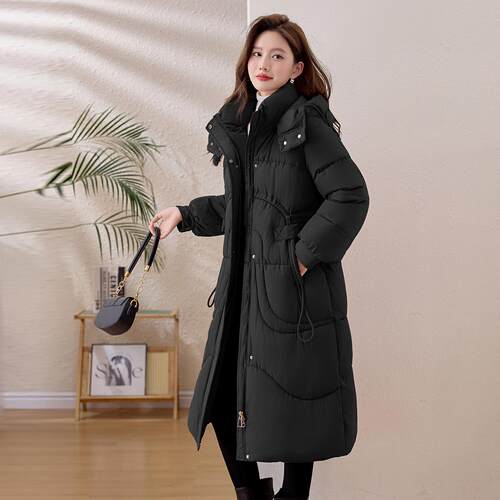 连帽LK705棉服宽松保女式棉衣冬季加棉百暖减长龄款塔棉袄