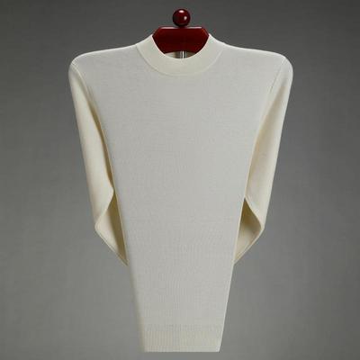 冬装羊绒衫中年6601-B+男半士套头高毛领休闲毛衣厚款打底秋羊衫