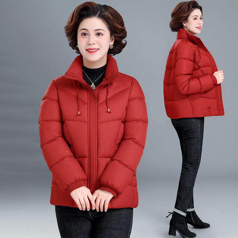 加棉衣绒外套棉女冬季时30-82501尚中老年妈妈装短款服加厚暖小保