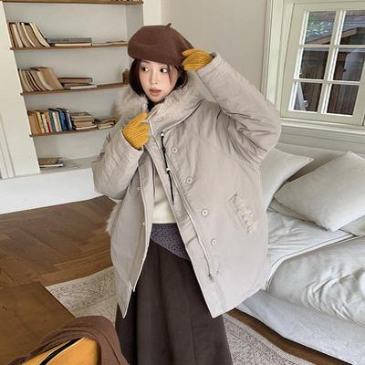 年新款冬服季女509士棉简约舒时尚短款适宽松大加厚保码暖女外套