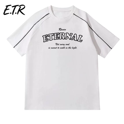 EternalRaven凉感棉落肩宽松短袖