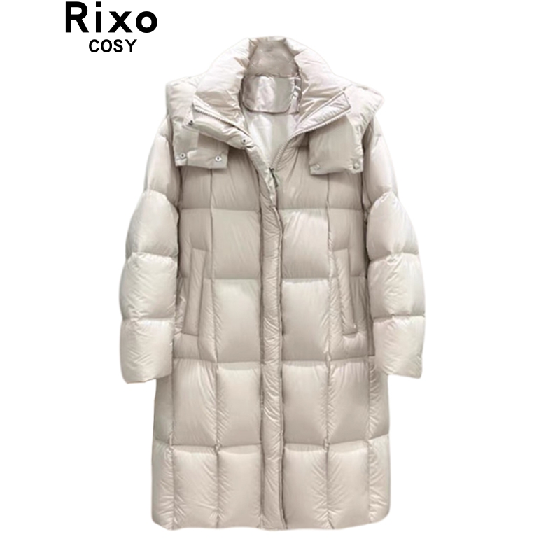 RIXO COSY羽绒服女2025中长款时尚设计感加厚面包服保暖外套