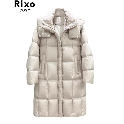 RIXO COSY羽绒服女2025中长款时尚设计感加厚面包服保暖外套