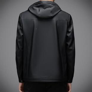 高男帽子皮SK63-PP衣新潮款时尚皮装夹克流端拉链真皮加厚加绒外