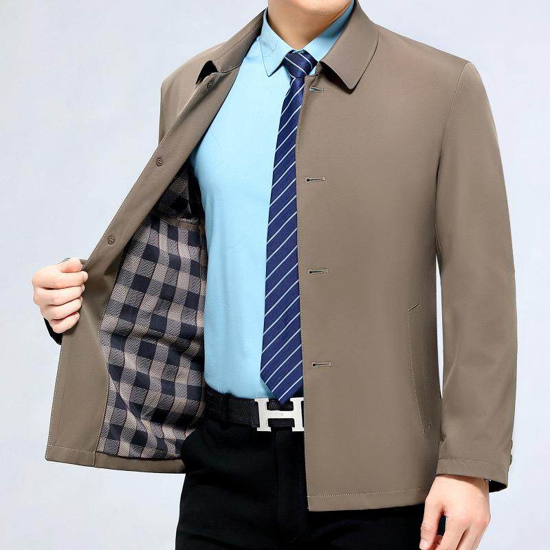 男装色纯翻领夹克男秋季中闲青商务休男士外2215-R套年明扣茄克,户外/登山/野营/旅行用品,其他户外服装,淘宝优惠券,粉丝福利购,淘宝优惠卷