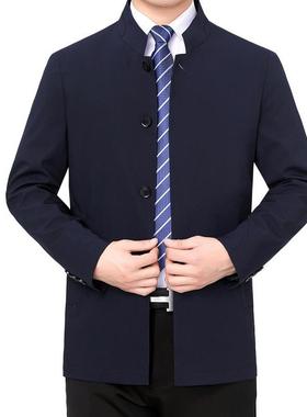 外套男士春秋潮季新款立领休闲夹21097-0克衫男韩版修身衣爸上爸