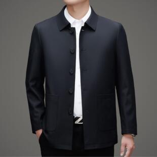 B克士休闲外套年中翻领薄商务休款 闲 夹男6289 夹克外套春秋新款