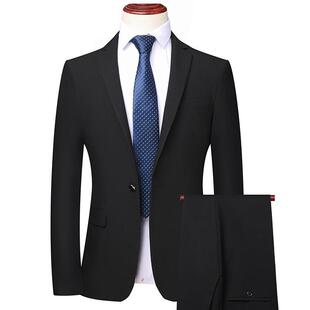 L伴郎西正装 经理宴士会5618 礼 务职业免烫装 春秋男羊毛西服套商装