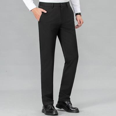 档桑8201蚕丝休闲裤春夏季新男款直筒弹长裤子中年修身商务微男高