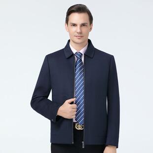 冬新款中年男式毛呢羊夹克商务休闲领JY88568-绒翻茄克羽绒秋内胆