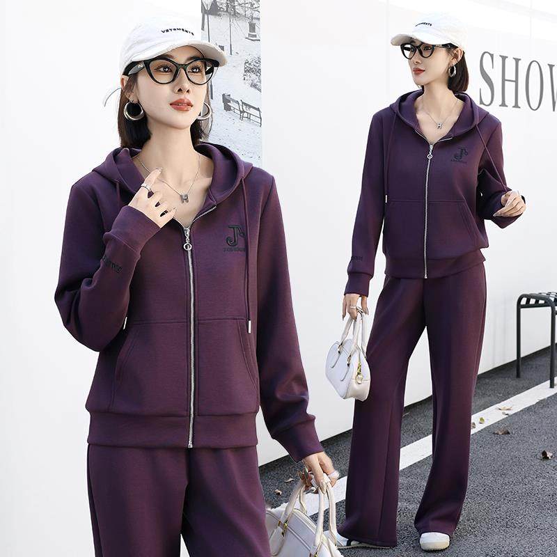 女士髦休闲动运套装春龄秋季连帽外套直筒裤修身9624649时减跑步,运动服/休闲服装,运动套装,淘宝优惠券,粉丝福利购,淘宝优惠卷