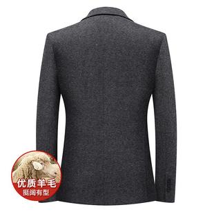 商中务休625 单秋厚款 外套青年男冬装 羊毛料西装 L闲西便西上 男士