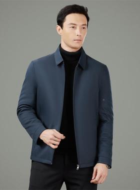 冬季外套男服翻领棉衣商务中棉年休加厚棉袄保暖6163-KJ男领导闲