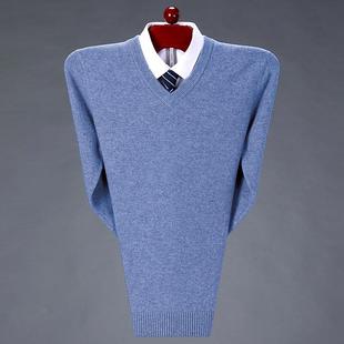 男士 毛衣5707 羊衫 纯色毛羊衫 中年商心务休闲鸡领加厚绒款 冬季