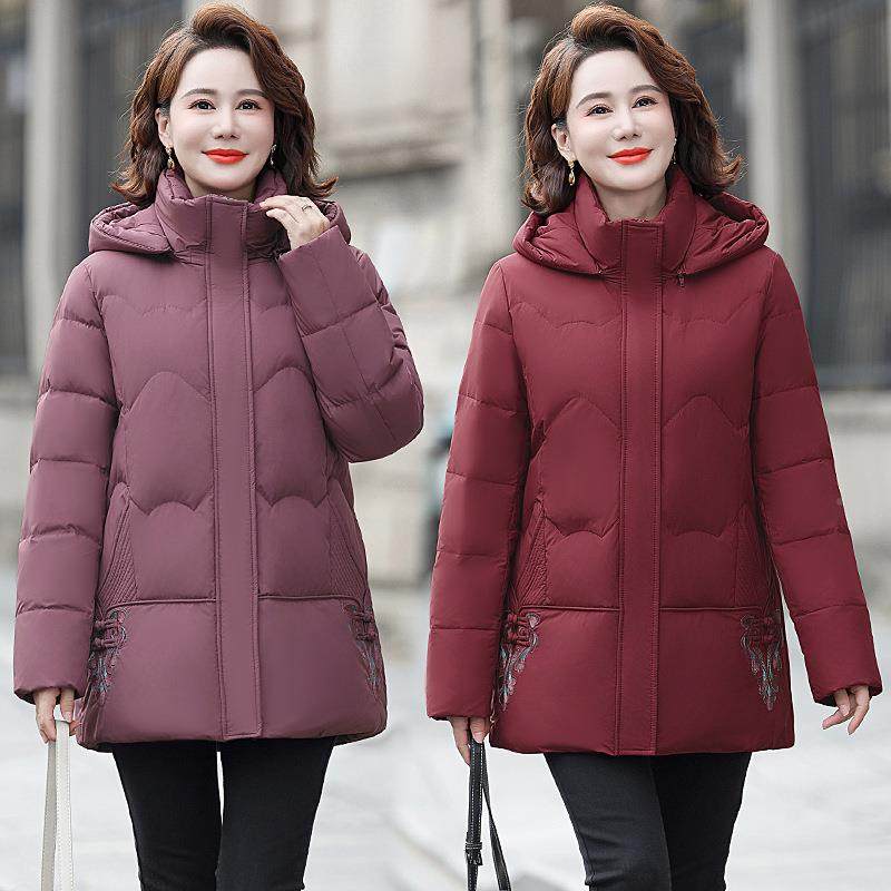 品牌羽绒服新女款妈加厚白615绒韩版时鸭尚洋气连帽妈冬装外套女,女装/女士精品,羽绒服,淘宝优惠券,粉丝福利购,淘宝优惠卷