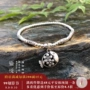 Su Shi gốc 925 sterling bạc vòng chân bạc hạt cá voi chuông may mắn mèo cổ phong cách văn học ác chuyển - Vòng chân lắc chân nữ thủ công