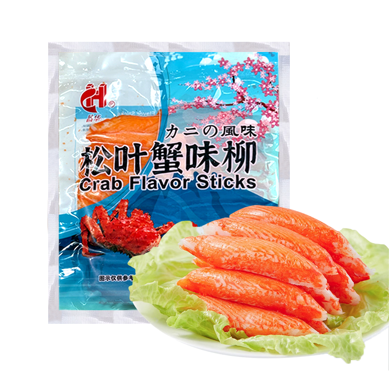 蟹柳蟹棒蟹足棒日式手撕模拟蟹肉火锅冒菜食材大崎蟹柳