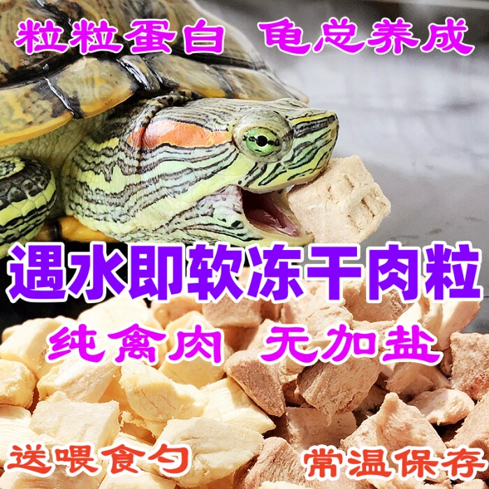 龟粮巴西龟粮鳄龟粮冻干鸡鸭肉块乌龟无盐通用乌龟饲料宠物仓鼠粮