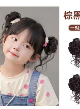新款儿童假发女童长须发夹