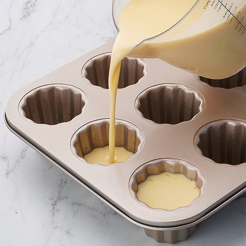 12连杯可露丽蛋糕模具法式甜点卡娜蕾烘焙模具天使之铃杯子蛋糕