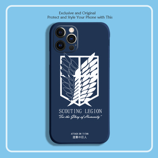 自由之翼14色硅胶8手机壳11套XSMAX适用于苹果13进击 巨人SE小米8华为Nova9真我iqooneo7一加ace2iPhone12红