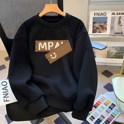 美式高街圆领卫衣男秋季宽松上衣