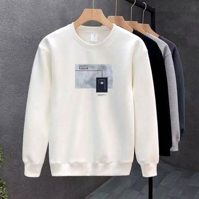 美式痞帅加绒加厚卫衣男圆领外套