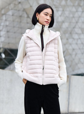 歌蒂诗冬季专柜新款时尚通勤简约气质鸭绒羽绒马甲 8D42Y4711