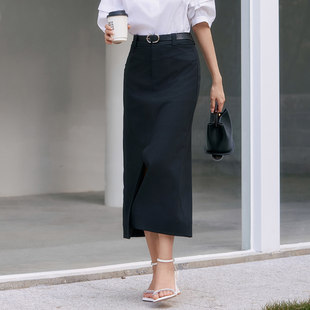 通勤简约气质开叉包臀长裙 时尚 8E21Q1117 专柜新款 歌蒂诗夏季