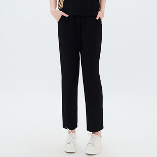 通勤简约百搭黑色休闲长裤 时尚 1F26K3831 专柜新款 歌蒂诗夏季