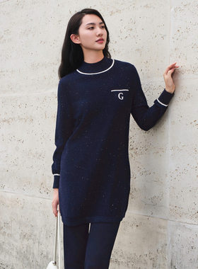 歌蒂诗冬季专柜新款休闲百搭中长款羊毛针织衫女士 1D42Z2560