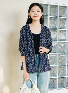 歌蒂诗春季商场同款休闲运动印花外套气质运动薄款外套 1F11W6792