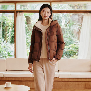 连帽羽绒服 通勤防风保暖短款 1E41Y0731 时尚 歌蒂诗冬专柜新款