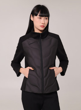 歌蒂诗大鹅绒专柜新款短款修身长袖薄款保暖羽绒服8F36Y0511