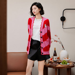 歌蒂诗春专柜新款 8E10W2611 简约百搭慵懒风宽松休闲针织开衫