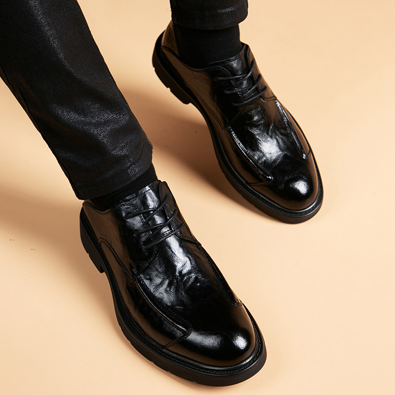 奥尔彼休闲皮鞋英伦皮鞋