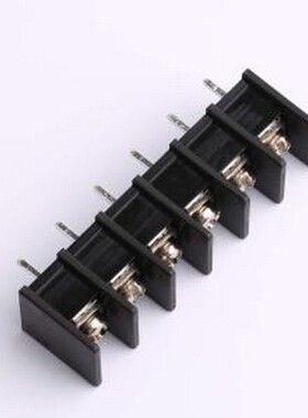 WJ55S-B-10.0-6P 栅栏式接线端子 间距P=10.0mm 6Pin位 边脚 黑色