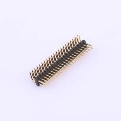 X1321WR-2x21J-C40D18 排针 2x21P 间距:1.27mm 方针 弯插,P=1.27