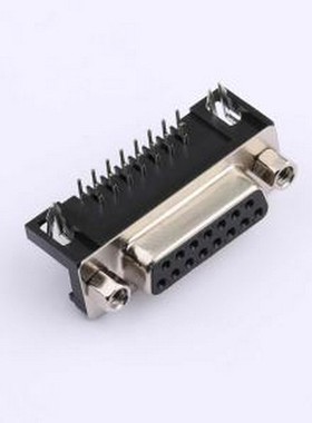 D-SUB-DR-15PCM-CB D-Sub/VGA连接器 D-Sub 母 P数:15P 黑色 弯插