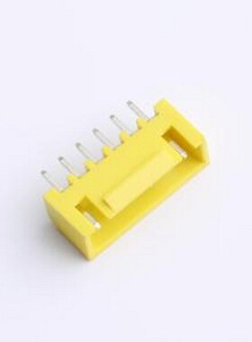 XY-XHB2.54-6A11-YT 线对板针座 XHB 2.54mm 1x6P 直插 带扣 黄色