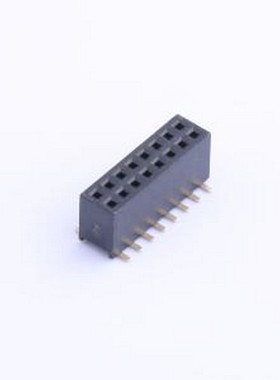 X1321FVS-2x08-C43D48 排母 间距:1.27mm 2x8P 立贴 SMD,P=1.27mm